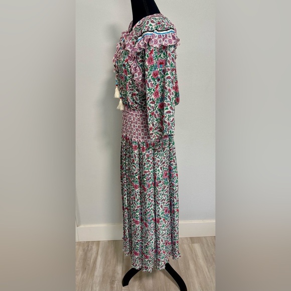 Diane Freis Original Georgette Maxi Dress Bohemian flower Floral Printed - Picture 14 of 16